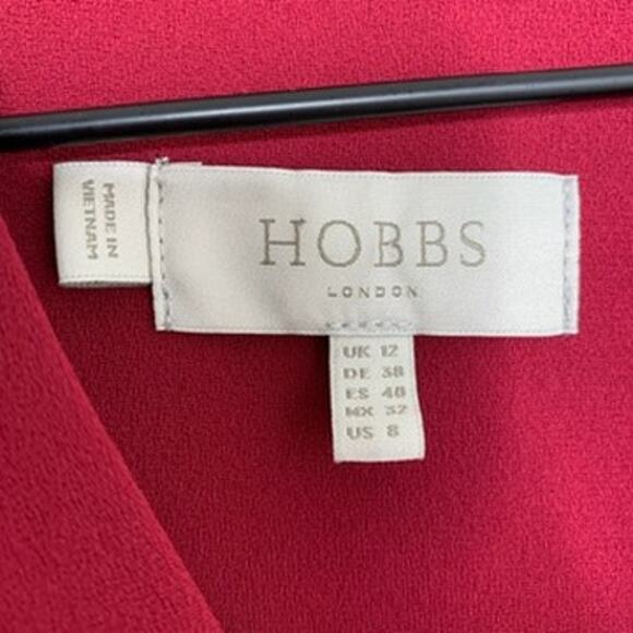 Hobbs London Katelena Mini Shift Tunic Crimson Red Dress Womens Size 8 - Picture 13 of 16